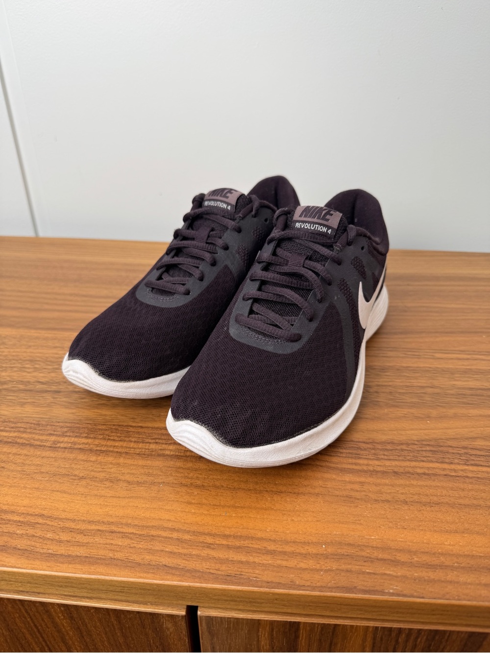Nike Revolution 4 Sneakers - Black with White Swoosh
